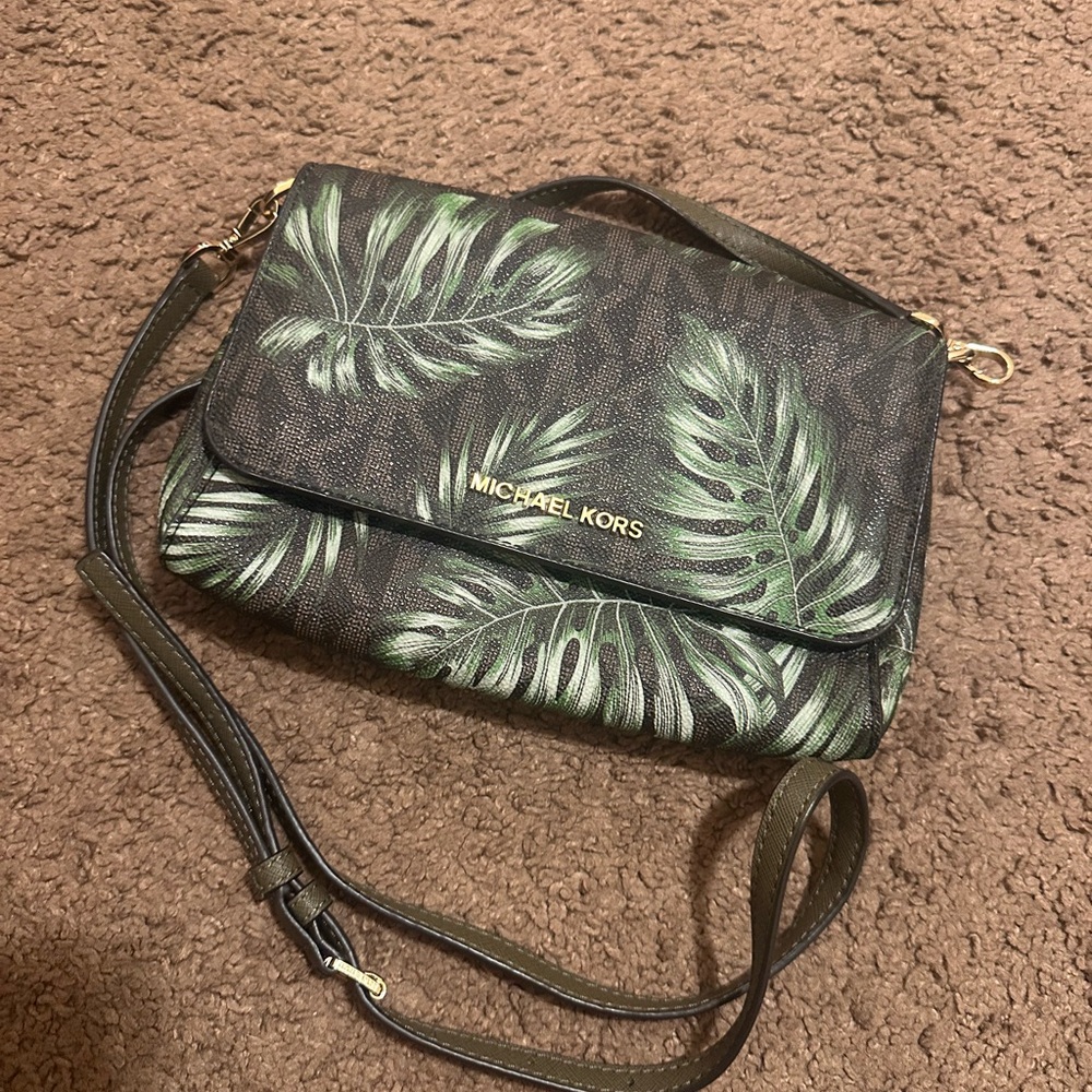 Michael Kors Tropical Leaf Crossbody Bag
